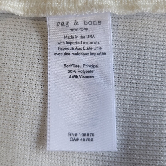 Rag & Bone Sandrine One-Button Blazer W/ Contrast Piping, 4, Ivory, Great Condit - Picture 11 of 12